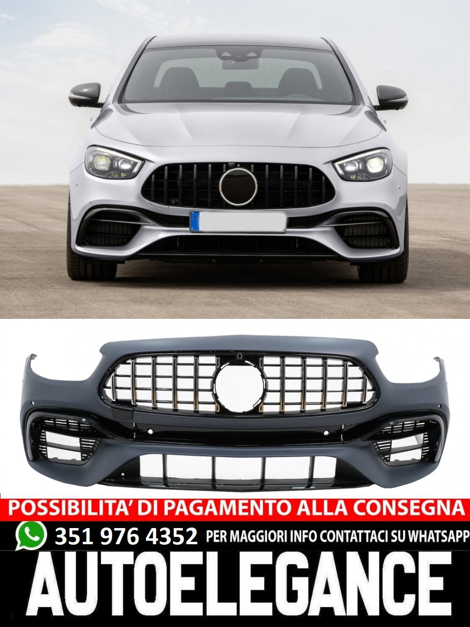 Paraurti anteriore adatto per Mercedes Classe E W213 S213 C238 A238 Facelift (dal 2020 in poi) E63 Design