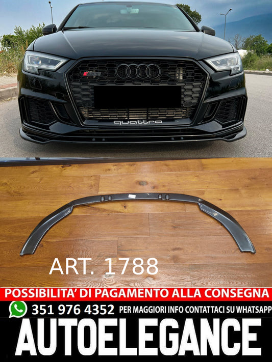 SPLITTER SUITABLE FOR AUDI A3 8V 2017-2020 RS3 GLOSSY BLACK V.3