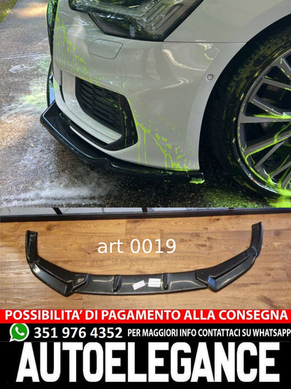 SPLITTER ADATTO PER AUDI A6 4G C8 2018+ NERO LUCIDO V1 LOOK SPORTIVO