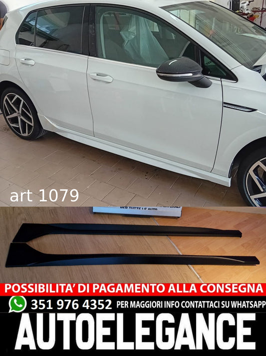 MINIGONNE LATERALI ADATTE PER VW GOLF 8 VIII LOOK R DESIGN SPORTIVO GREZZO