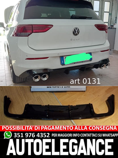 💎DIFFUSORE ADATTO PER VW GOLF 8 2+2 LOOK R DESIGN SPORTIVO💎