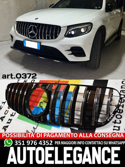 GRILLE SUITABLE FOR MERCEDES-BENZ GLC X253 C253 2015-2018 CHROME LOOK GT