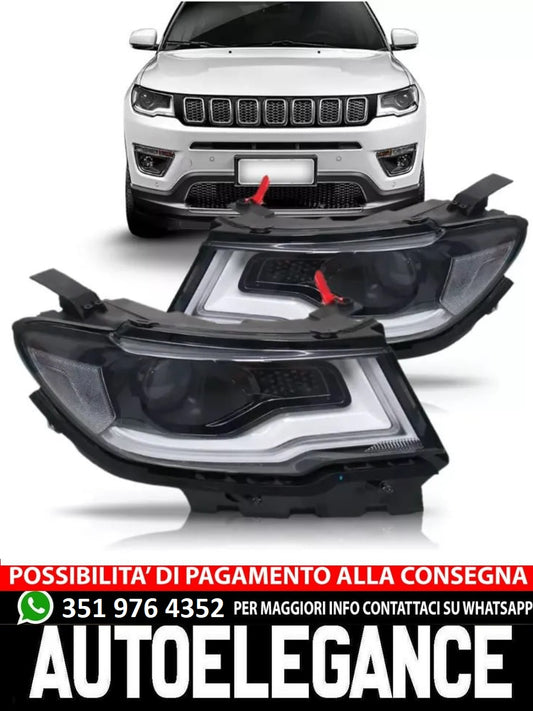PAIR OF HEADLIGHTS SUITABLE FOR JEEP COMPASS 2017-2020 