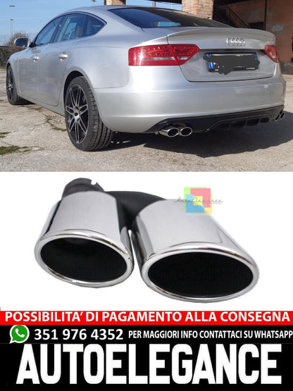 TERMINALI DI SCARICO ADATTO PER AUDI AUDI A6 4G C7 2010-2014 ACCIAIO LOOK S6