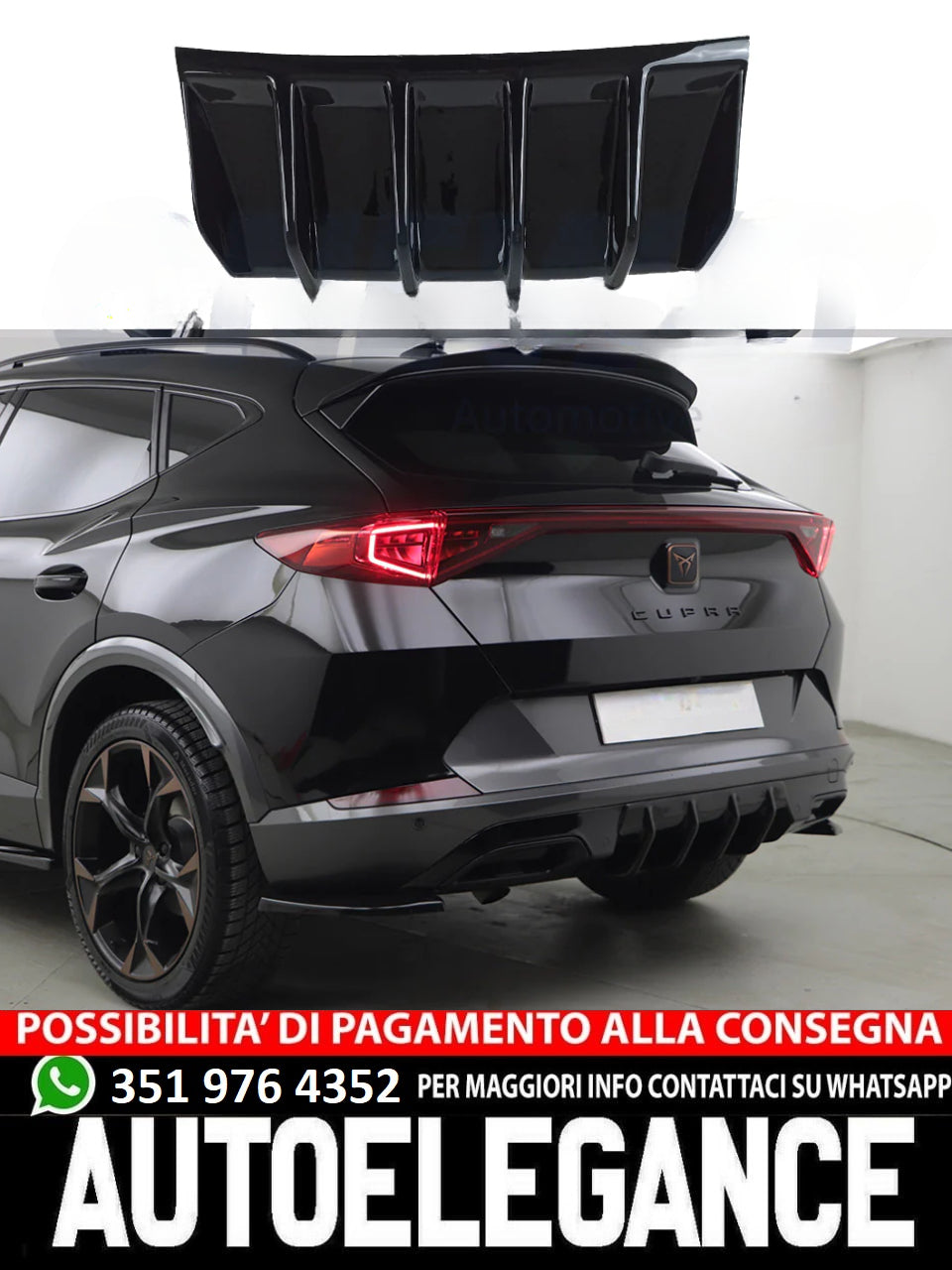 Diffusore adatto per CUPRA Formentor 2020+ Rear Valance