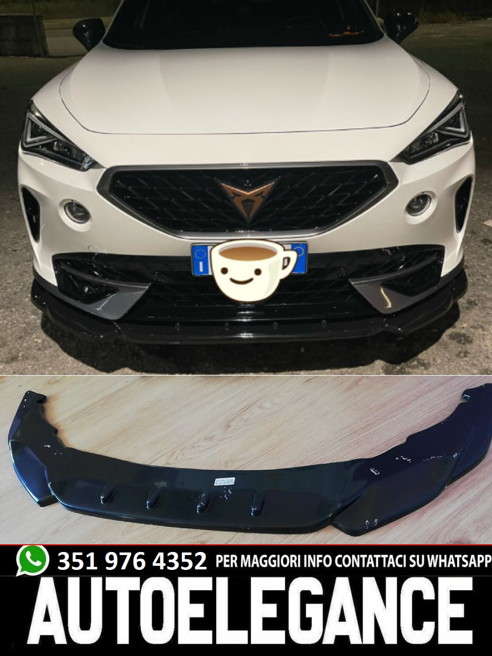SPLITTER SOTTO PARAURTI ANTERIORE ADATTO PER CUPRA LEON 2020+ FORMENTOR