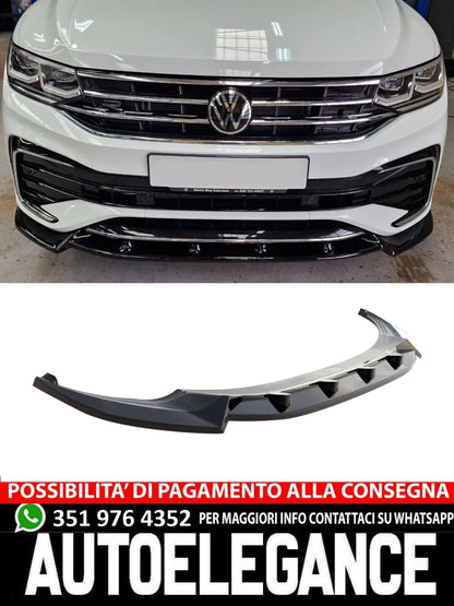 Splitter anteriore adatto per VW VOLKSWAGEN Tiguan MK2 R/R-Line Facelift 2020+