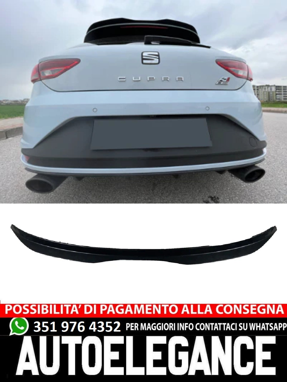 Spoiler tetto adatto per SEAT Leon Cupra MK3 2012-2016