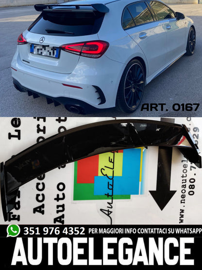 SPOILER TETTO PER MERCEDES CLASSE A W177 LOOK AMG ABS NERO