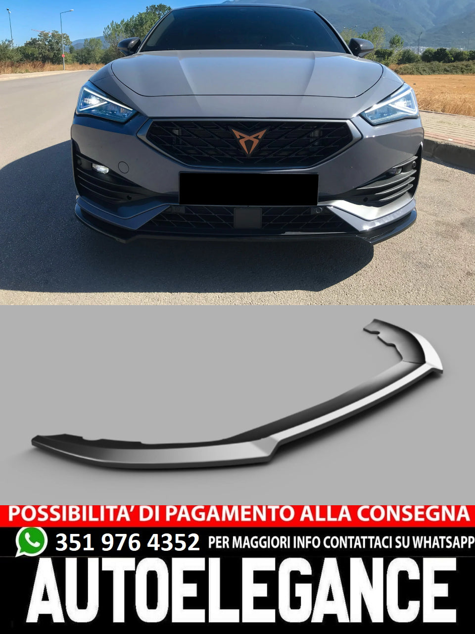 Splitter anteriore Version 3 adatto per CUPRA Leon 2020+