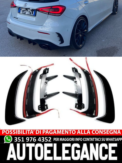 AMG LOOK AERO FLAPS BLACK rear suitable for Mercedes A-Class W177
