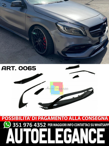 ⭐MERCEDES CLASSE A W176 2015-2018 LIFT SPLITTER PER PARAURTI ANTERIORE AMG A45✅