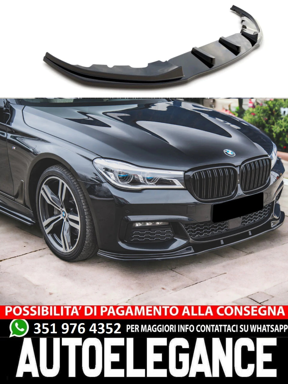 Front Splitter Suitable for BMW 7 Series G11 M-Pack 2015-2018 