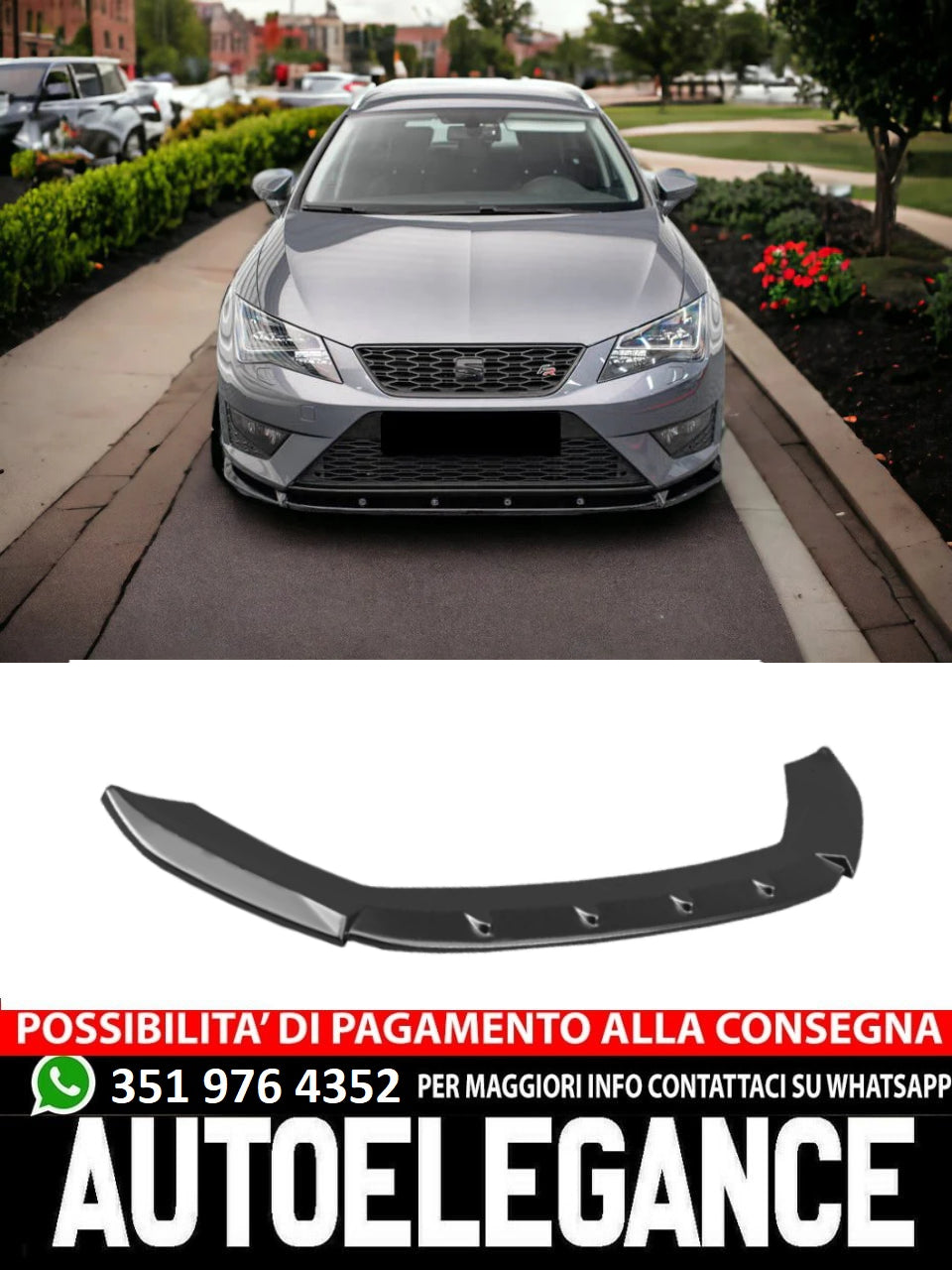 Front Splitter suitable for SEAT Leon FR MK3 2012-2016 