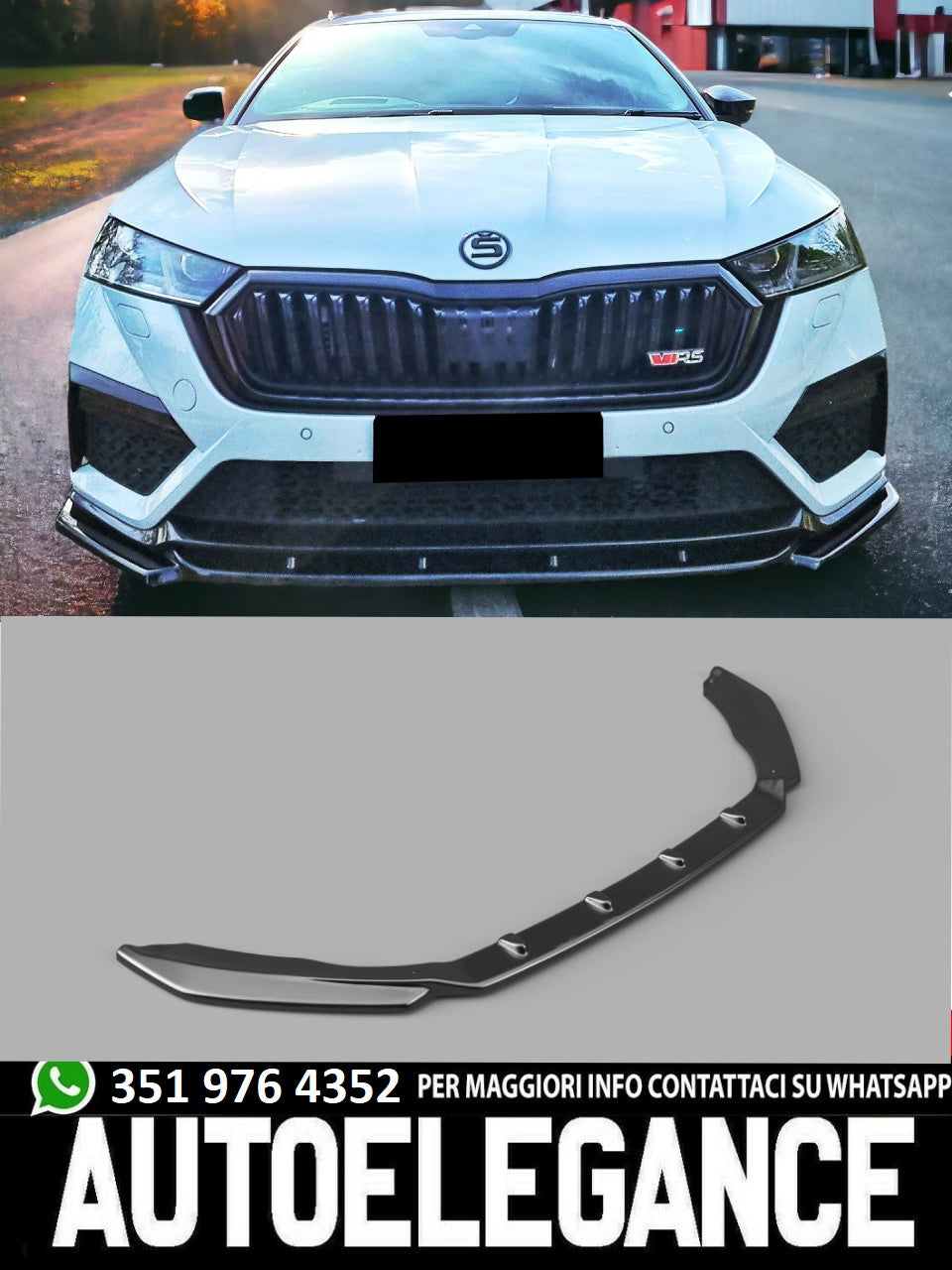 Front Splitter suitable for SKODA Octavia RS MK3 2013-2016 