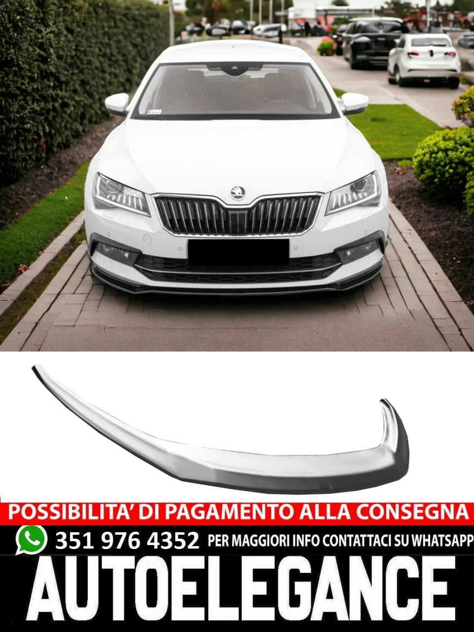 Front Splitter suitable for SKODA Superb MK3 2015-2018 