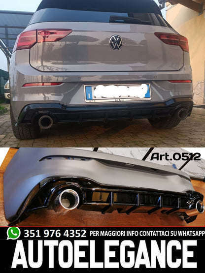PARAURTI POSTERIORE ADATTO PER VW GOLF 8 2020+ LOOK GOLF 8 GTI DESIGN SPORTIVO