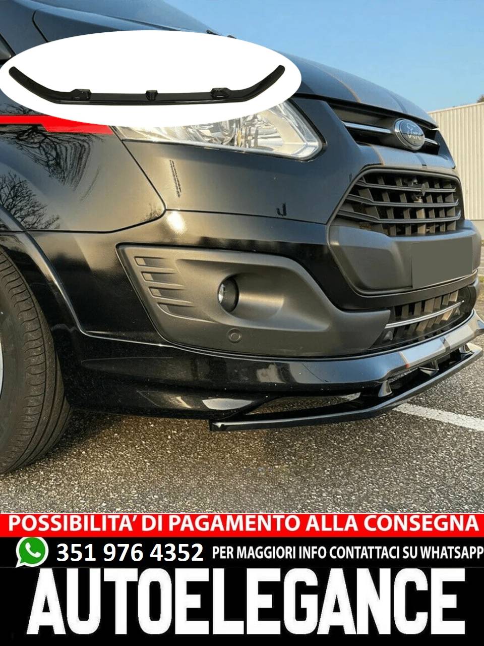 Splitter adatto per FORD Transit Custom MK1-MK1 Facelift Sportline