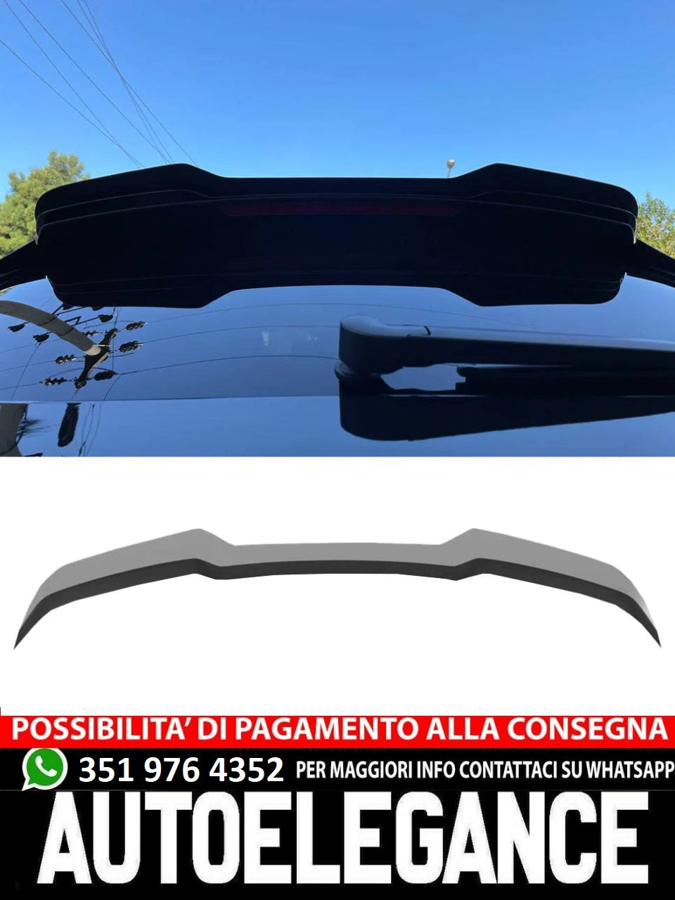 Spoiler Posteriore adatto per AUDI RS Q8 Mk1 2019+