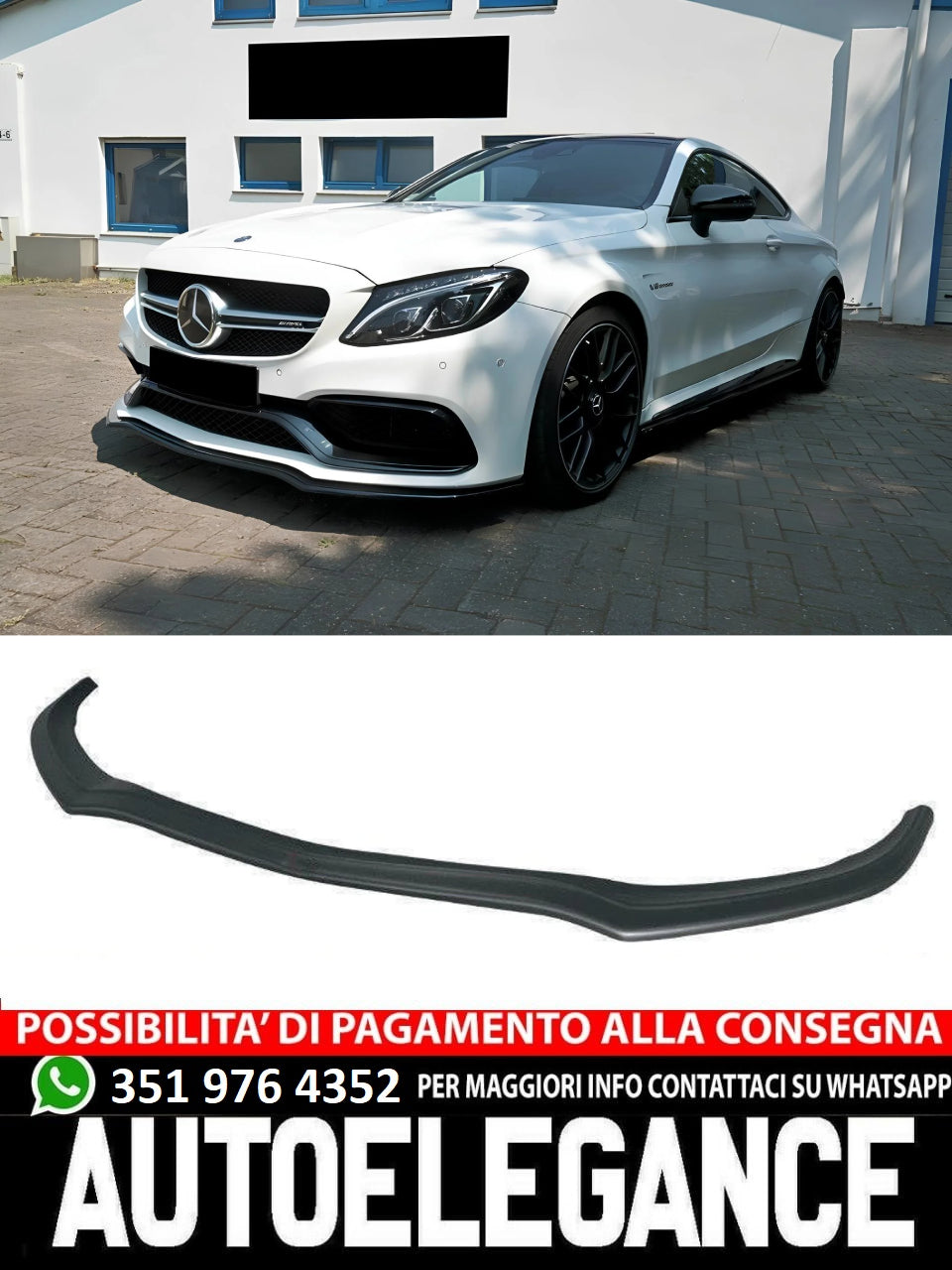 SPLITTER SUITABLE FOR MERCEDES C Class W205 C63 AMG Coupe 2016-2018 