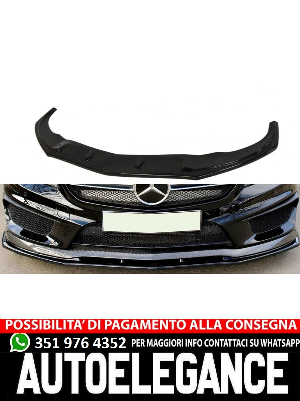 SPLITTER ADATTO PER MERCEDES CLA 45 AMG C117 2013-2016