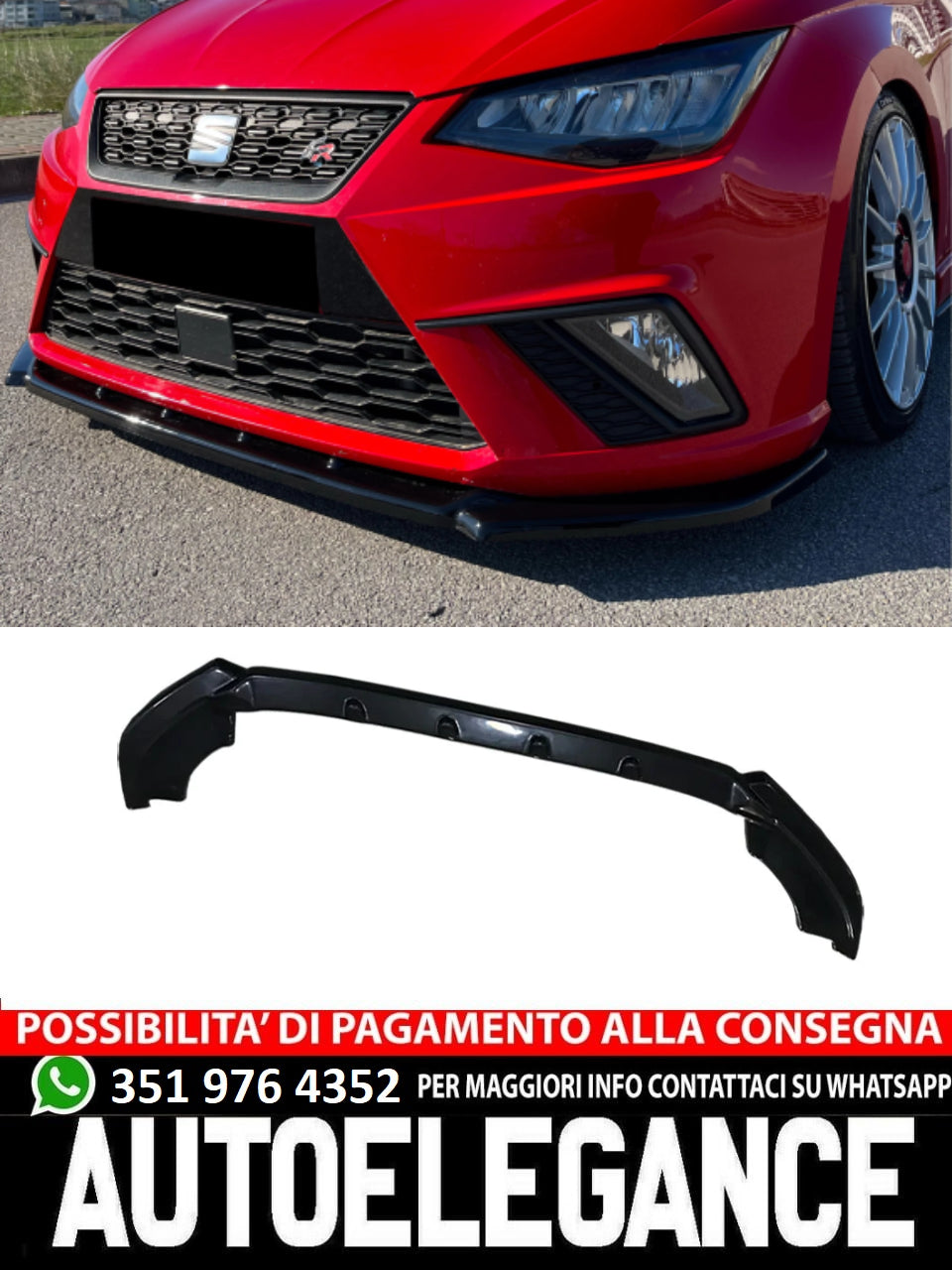Front Splitter suitable for SEAT Ibiza Mk5 2017-2021 