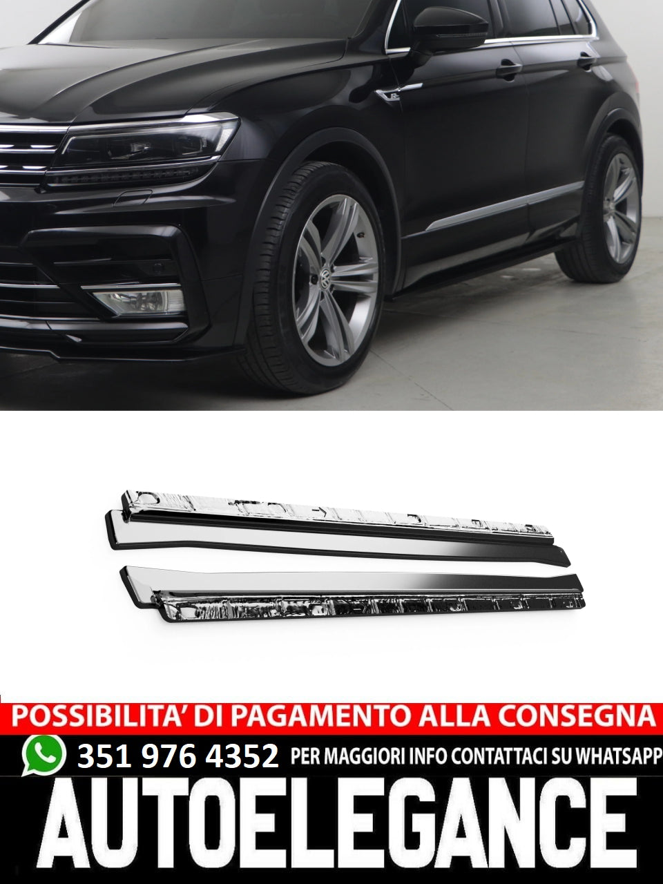 Minigonne laterali adatti per VW Volkswagen Tiguan MK 2 R Line 2015-2020 (2 Pcs) (PROMO)