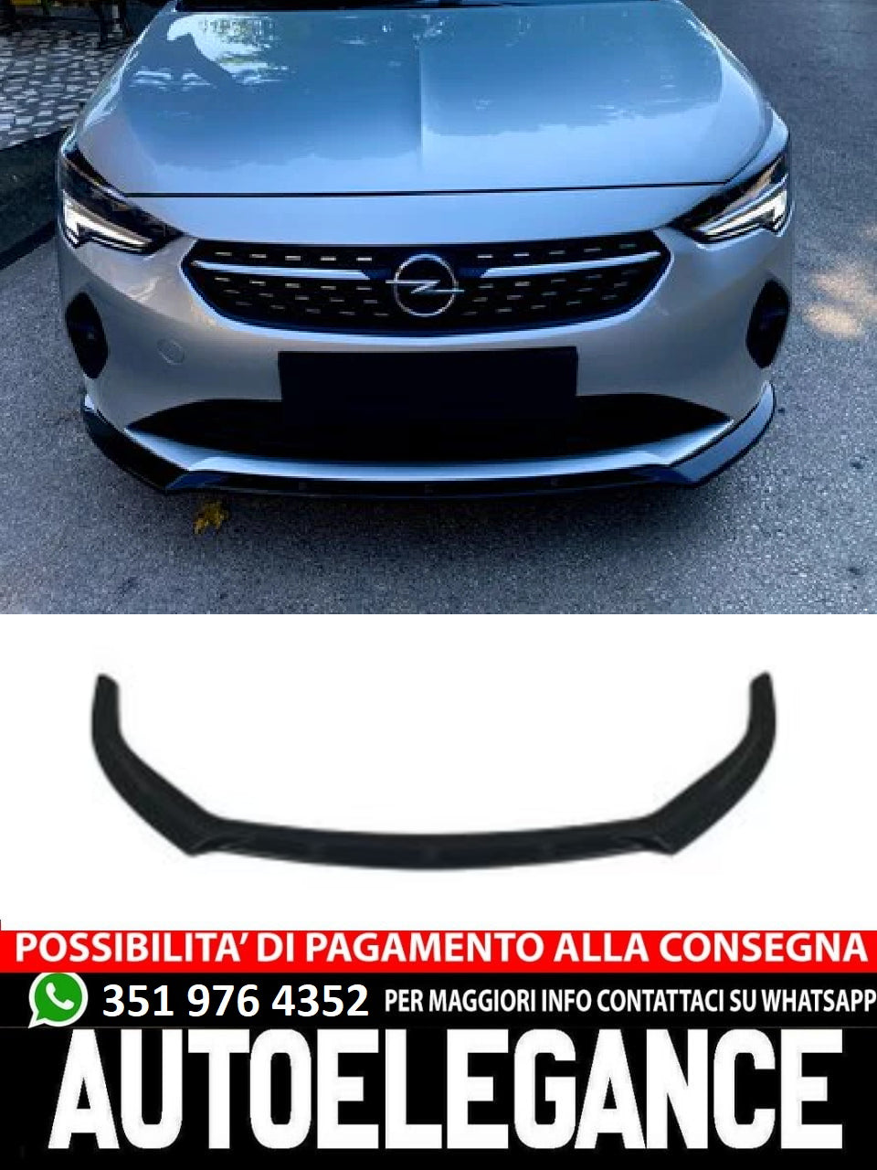Splitter anteriore adatto per OPEL (VAUXHALL) Corsa 2020+