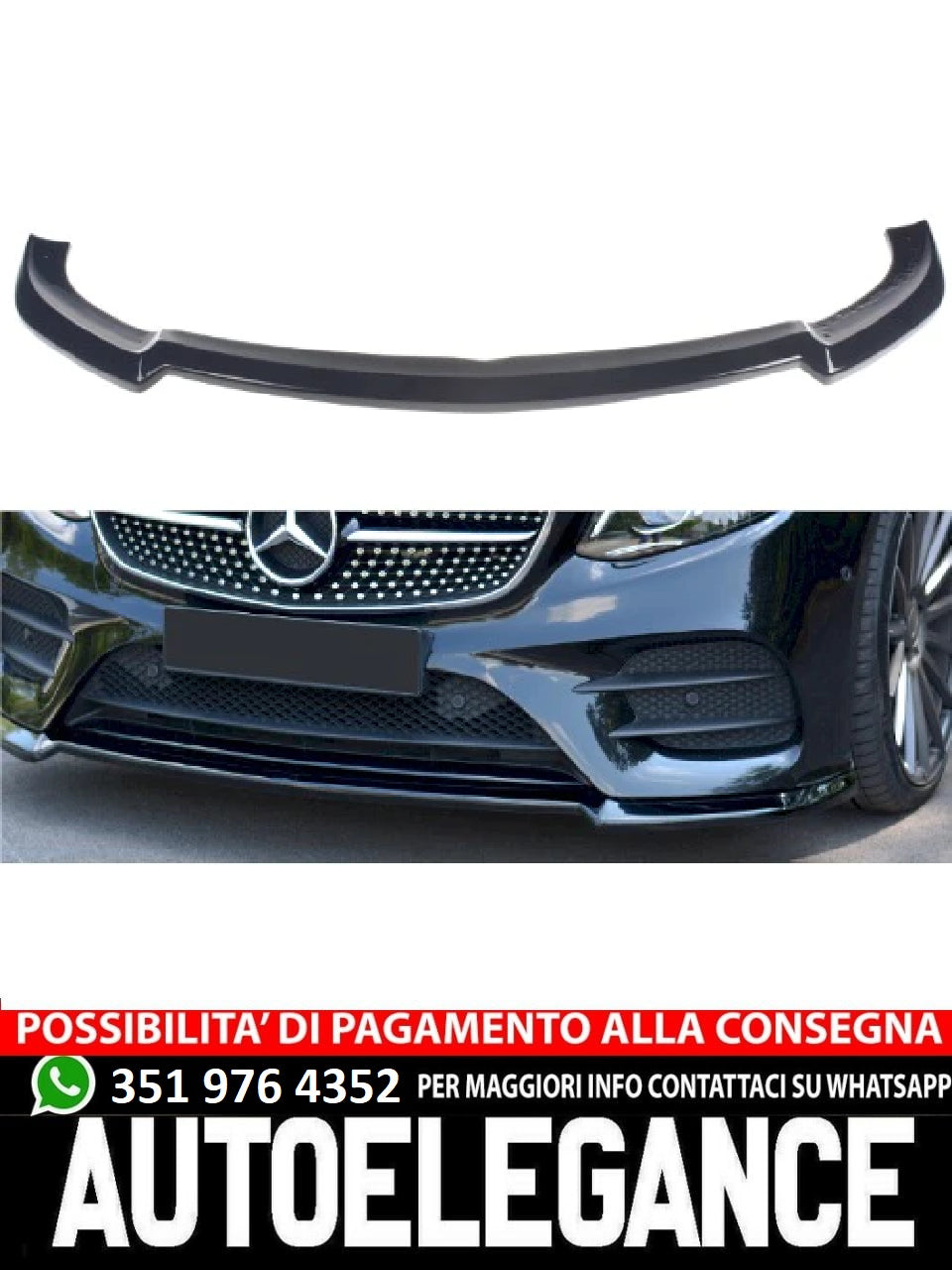 Splitter anteriore adatto per MERCEDES E Class W213 Coupe (C238) Amg-Line 17-20