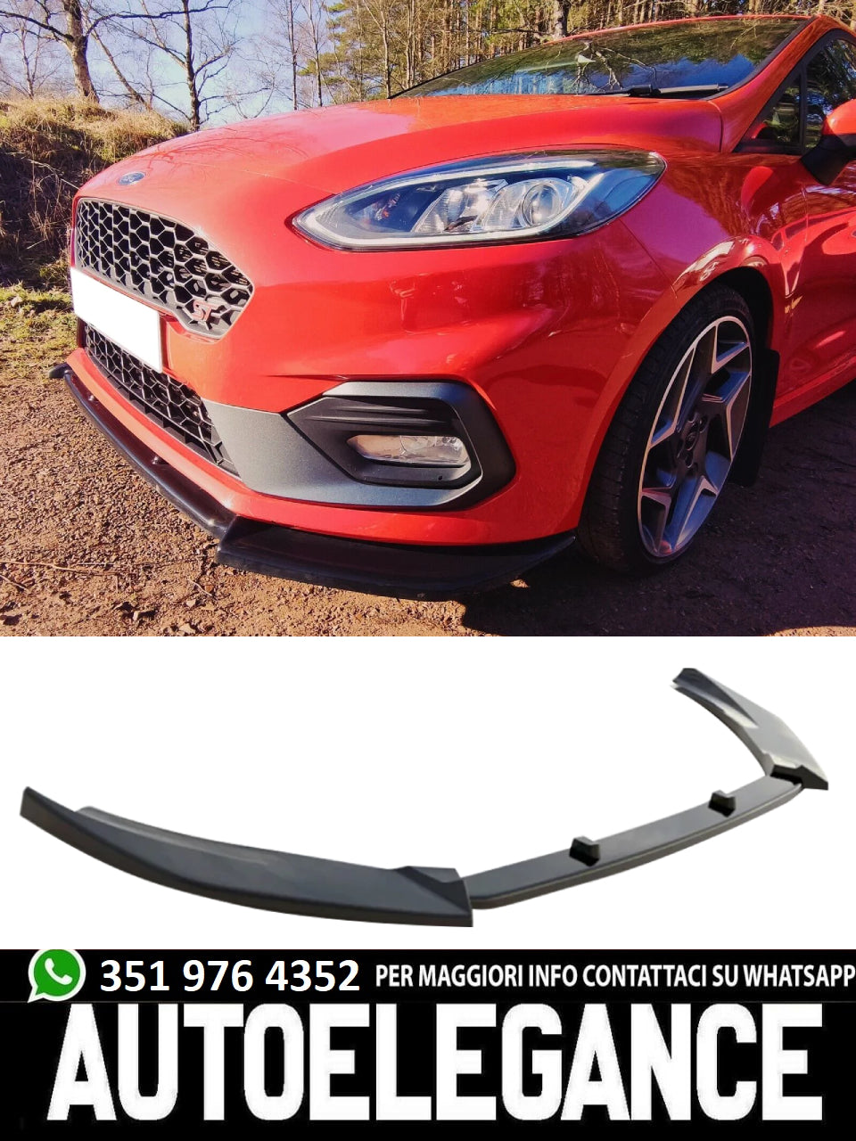 Splitter anteriore adatto per FORD Fiesta MK8 ST 2018-2021