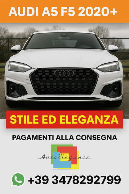 ⭐GRIGLIA ADATTO PER AUDI A5 F5 2020+ PER PARAURTI RS AFTERMARKET⭐