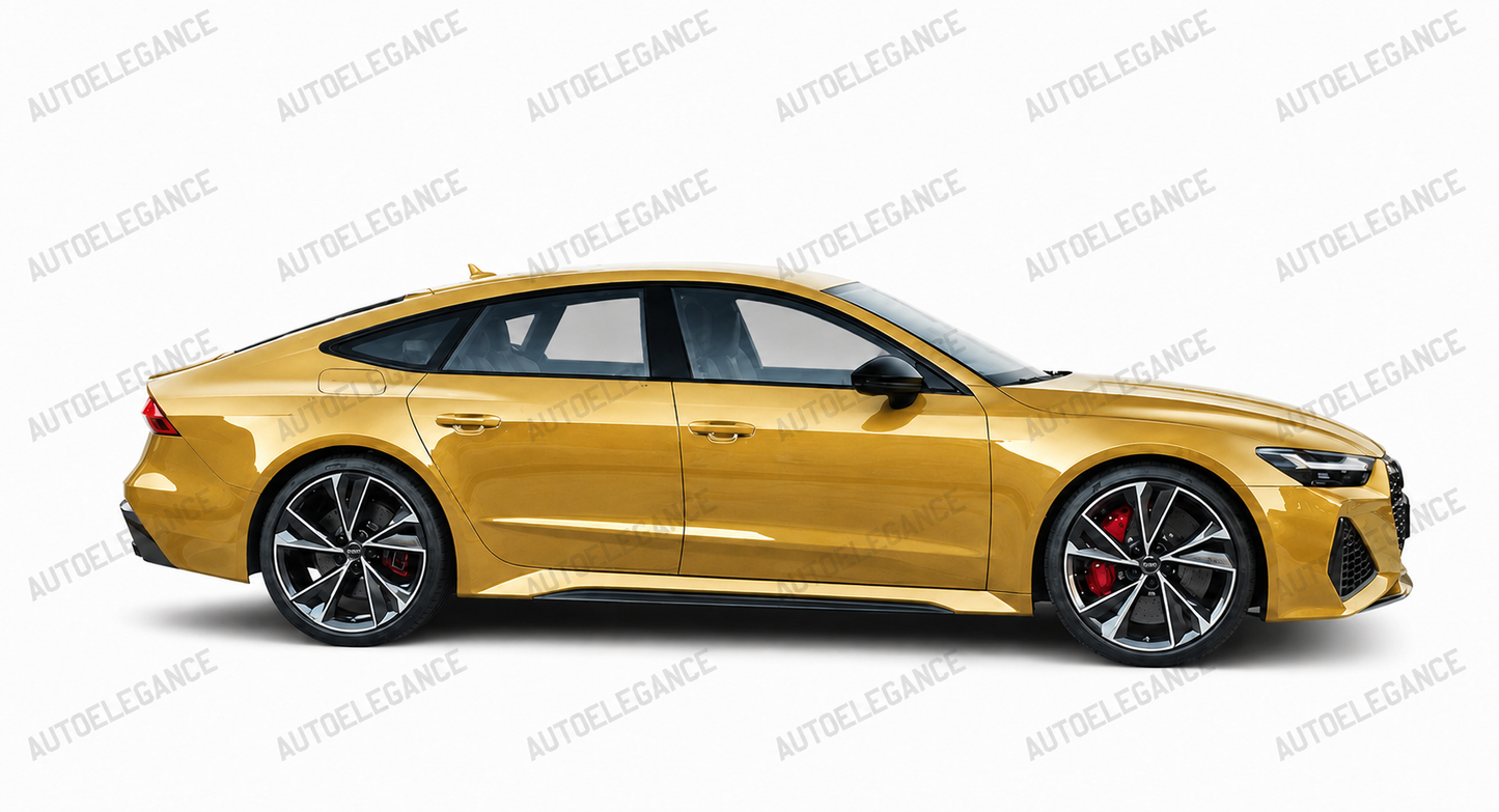 💫ART.10228 PROFILI LATERALI PER AUDI A7 18- LOOK RS7 IN ABS💫