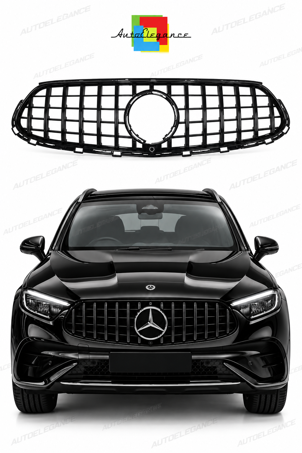 👉Griglia anteriore nera lucida per GLC (X254) (C254) (2023+) Panamericana AMG👈