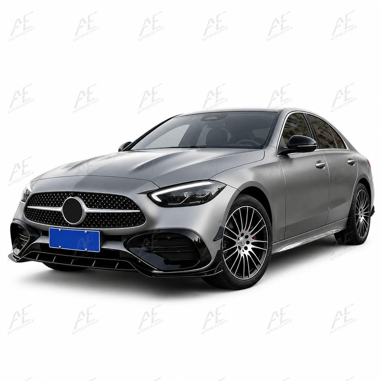 💕ART.1062 KIT AERO ANTERIORE MERCEDES CLASSE C W206 2021 AMG NERO LUCIDO💕
