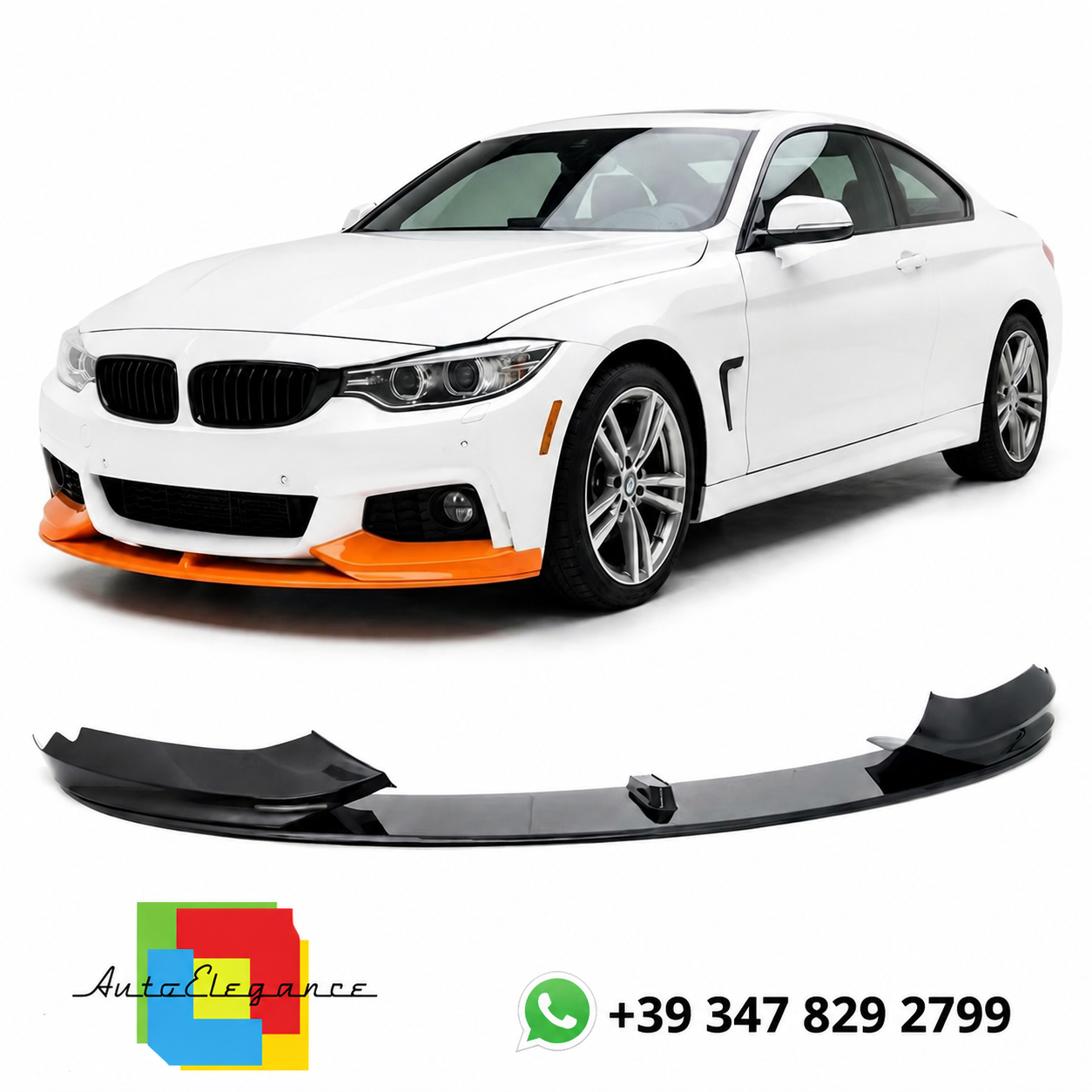 👉Spoiler anteriore lucido nero adatto per BMW Serie 4 F32 F33 F36 2013-2021👈