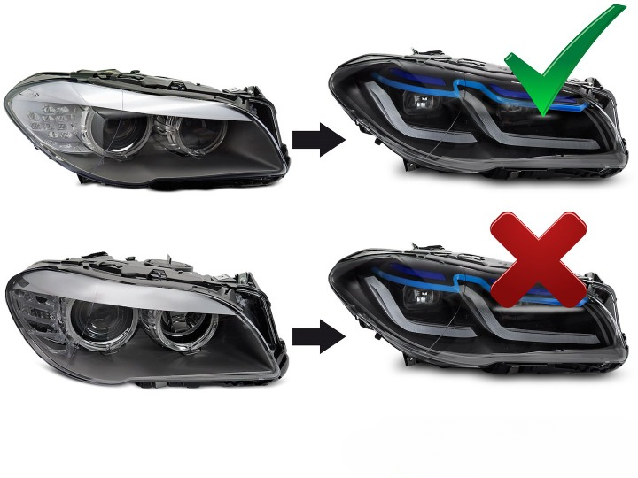 💕ART.7634 FARI FULL LED DRL adatti per BMW Serie 5 F10 / F11 10-13💕