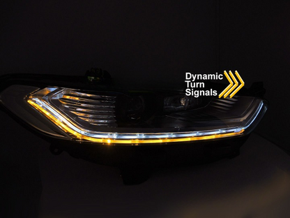 💕 Fari Anteriori Adatto per Ford Mondeo MK5 14-18 LED DRL Sequenziali 💕