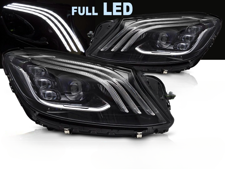 💫ART.7637 FARI FULL LED DRL adatti per MERCEDES CLASSE S W222 13-17💫