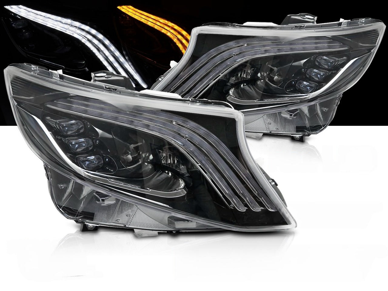 💫ART.7638 FARI FULL LED SEQ adatti per MERCEDES CLASSE V / VITO W447 14-23💫