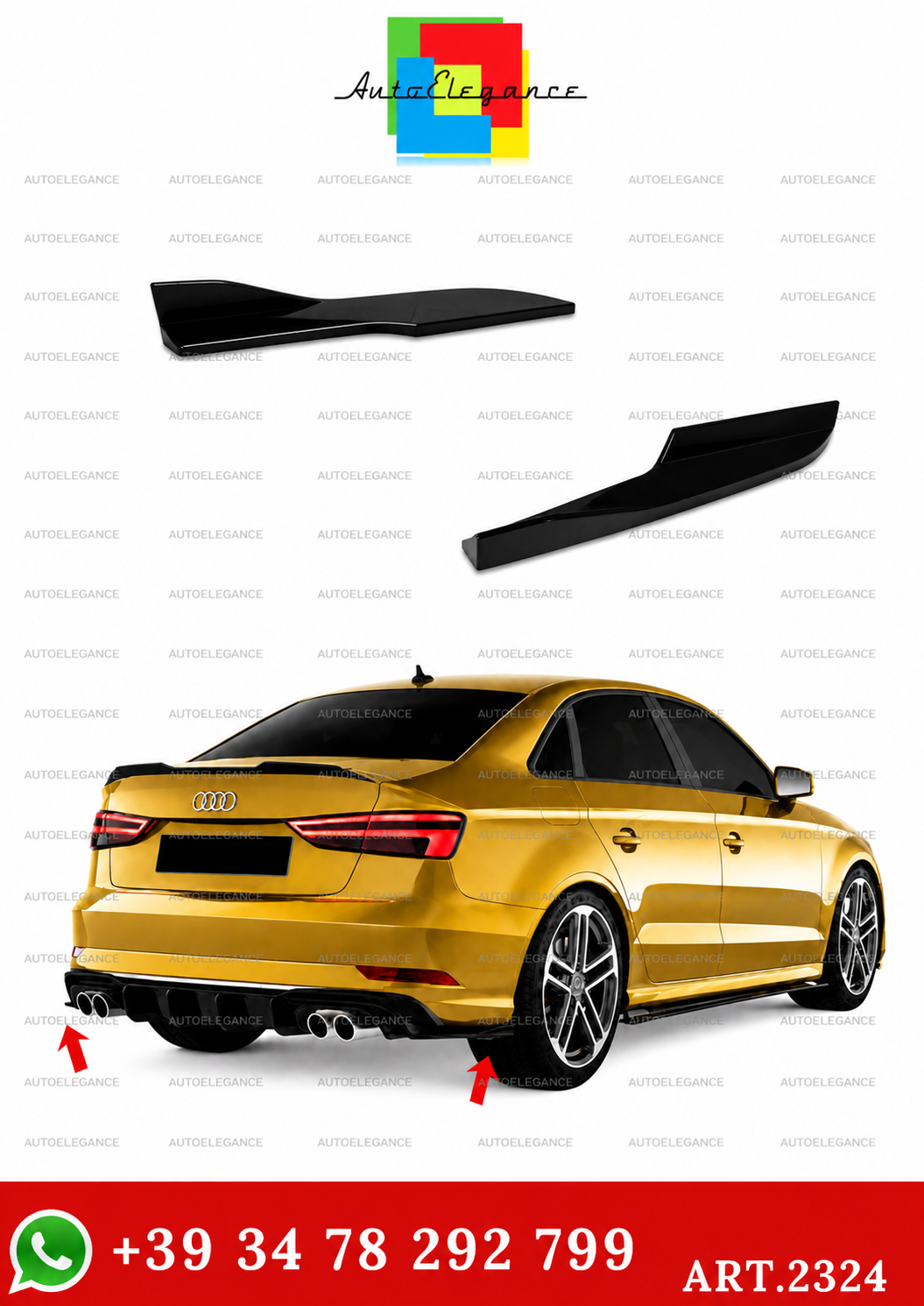 💫ART.2324  FLAP  AUDI A3 8V FACELIFT SEDAN 2016-2020💫