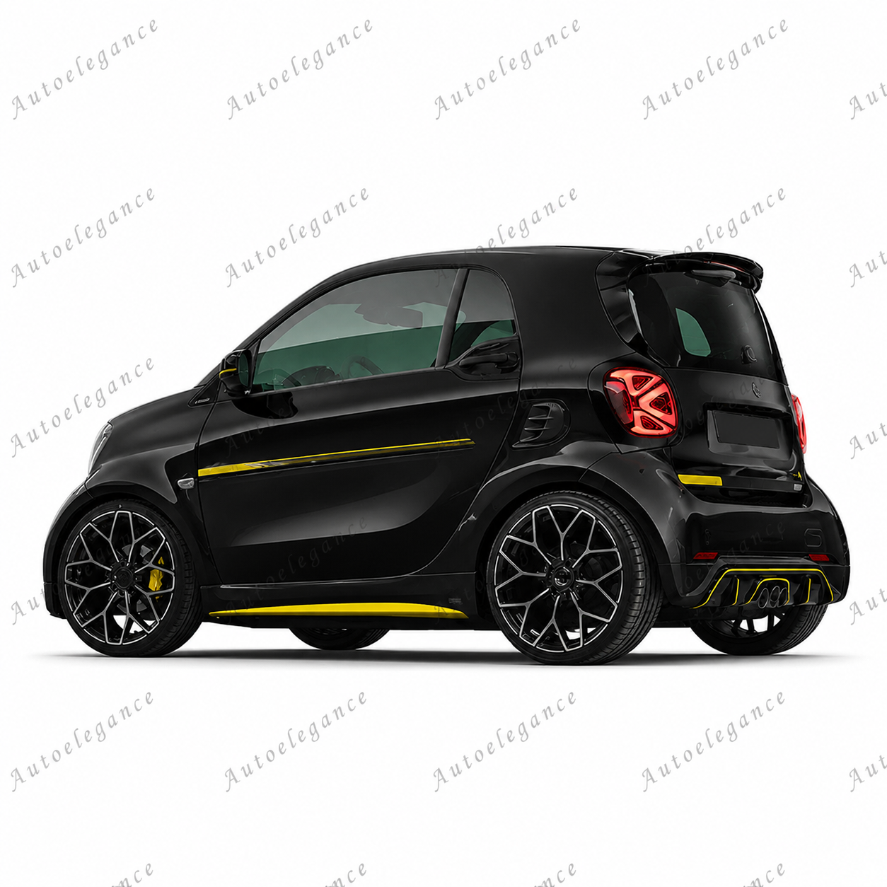 🔥MINIGONNE LATERALI STILE BRABUS PER SMART FORTWO (453) COUPE / CABRIO 🔥