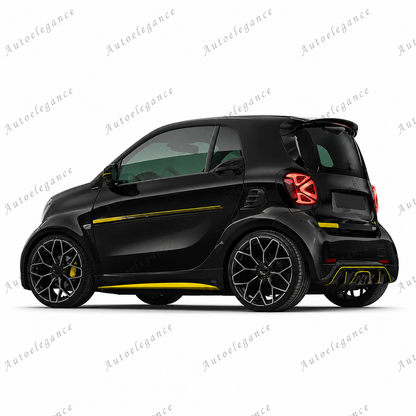 🔥MINIGONNE LATERALI STILE BRABUS PER SMART FORTWO (453) COUPE / CABRIO 🔥