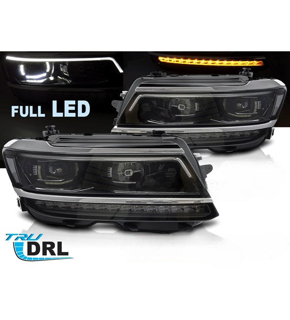 💕 Fari Anteriori Adatto per VW Tiguan II 2015-2020 Full LED DRL Sequenziali 💕