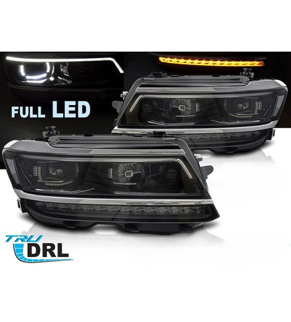 💕 Fari Anteriori Adatto per VW Tiguan II 2015-2020 Full LED DRL Sequenziali 💕