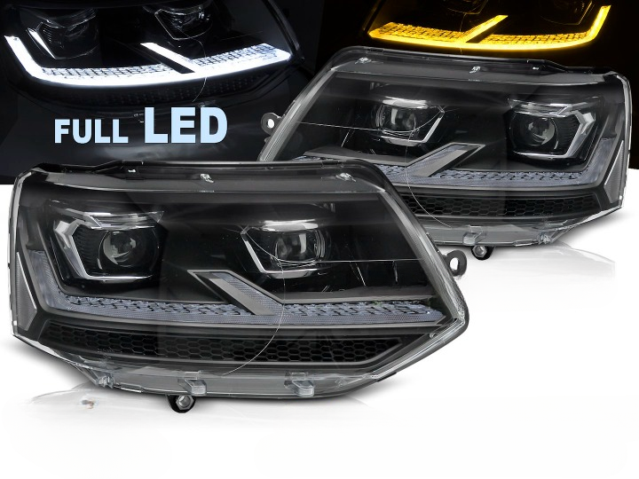 💫ART.7640 Fari Anteriori FULL LED Cromati adatti per VW T5.1 2010-2015💫