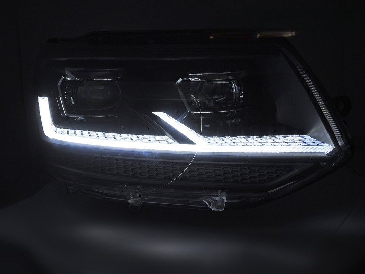 💫ART.7640 Fari Anteriori FULL LED Cromati adatti per VW T5.1 2010-2015💫