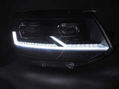 💫ART.7640 Fari Anteriori FULL LED Cromati adatti per VW T5.1 2010-2015💫