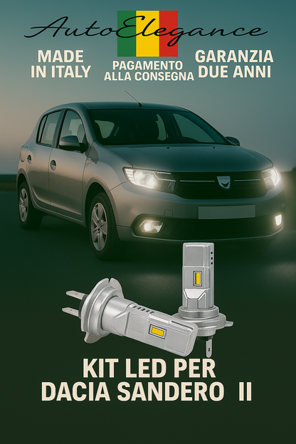 🔥Kit LED H7 6000K Bianchi per Anabbaglianti DACIA SANDERO MK2 II🔥