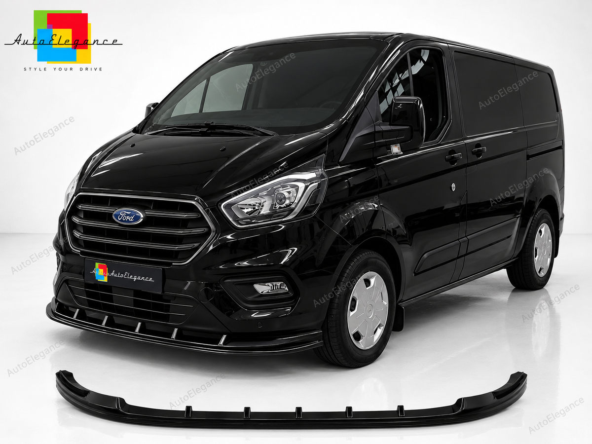 👉Splitter Anteriore ABS Nero Lucido per Ford TransitCustom Mk1 Facelift 18-23👈