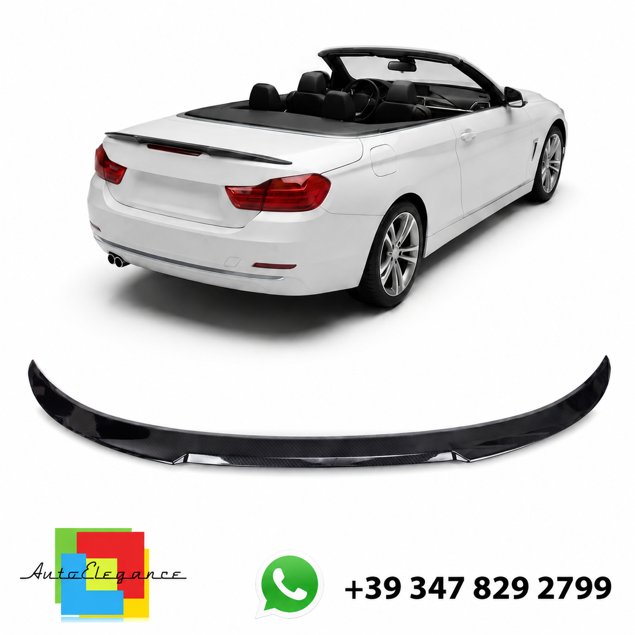 👉Spoiler posteriore bagagliaio in look carbonio per BMW Serie 4 F33 (13-20)👈
